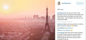 David Beckham #PrayForParis