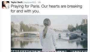 Taylor Swift #PrayForParis